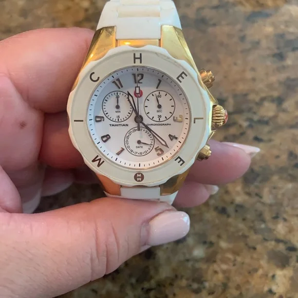 Trendy Rose Gold Michele Watch!!!(Jelly Bean)!!! MICHELE Jellybean Silicone Strap Watch, 38mm | Nordstromrack main image 3